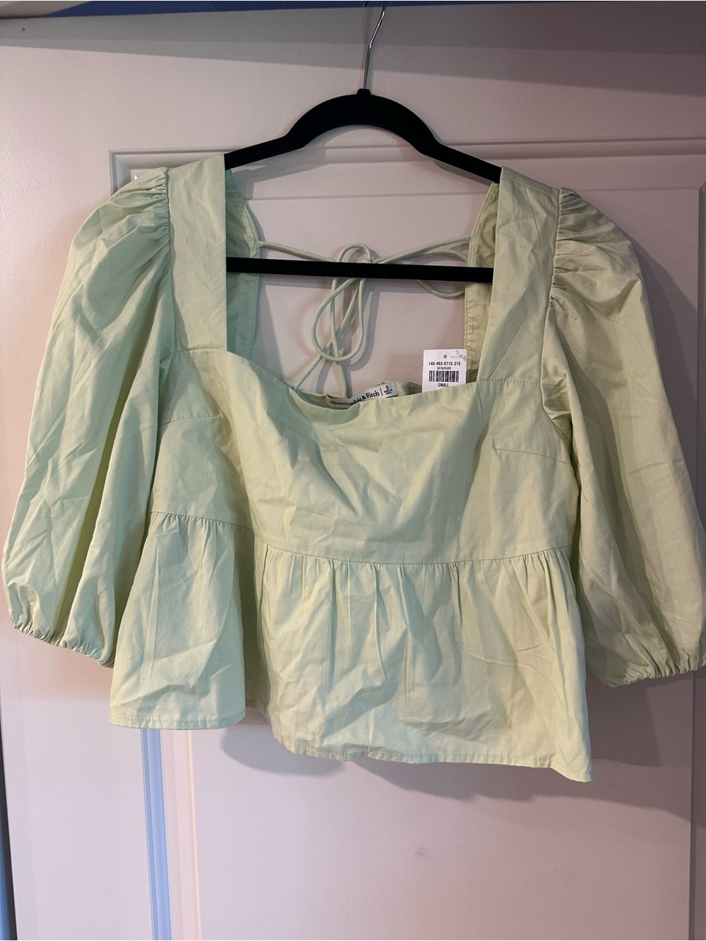 NWT Abercrombie & Fitch Puff-sleeve Poplin Top